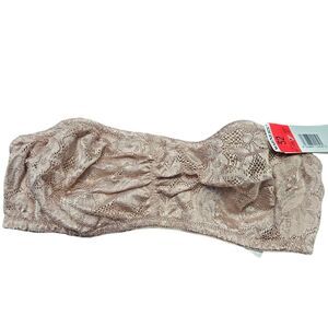 Warners Biege Underwire Bandeau Bra 32 New with Tags